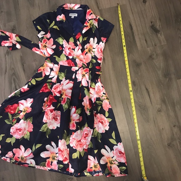 Shelby + Palmer floral pink shirt sleeve dress - Picture 8 of 11